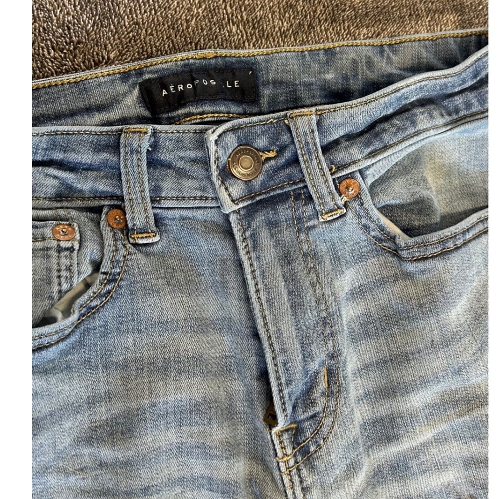 Aeropostale Super Skinny Distressed Light Wash Jeans 29/30 - Picture 7 of 7
